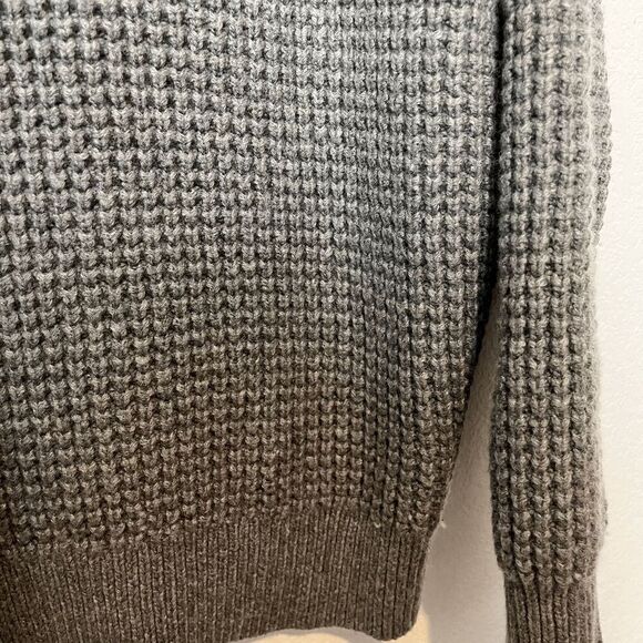 Madewell Waffle-Knit Henley Sweater - Grey - 1X - Picture 6 of 8